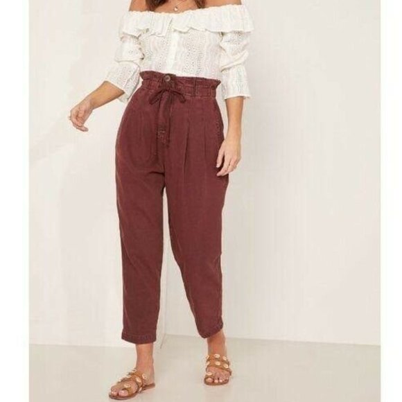 Free People Pants - Free People Margate Pleated Pull-on Trouser Pants, M